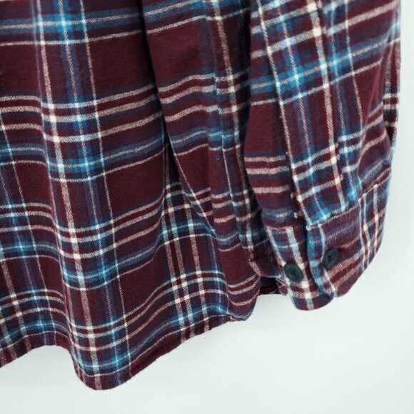 Men's L.L. Bean Chamois Cloth 100% Cotton Traditional Fit Plaid Flannel Shirt M - Picture 13 of 16